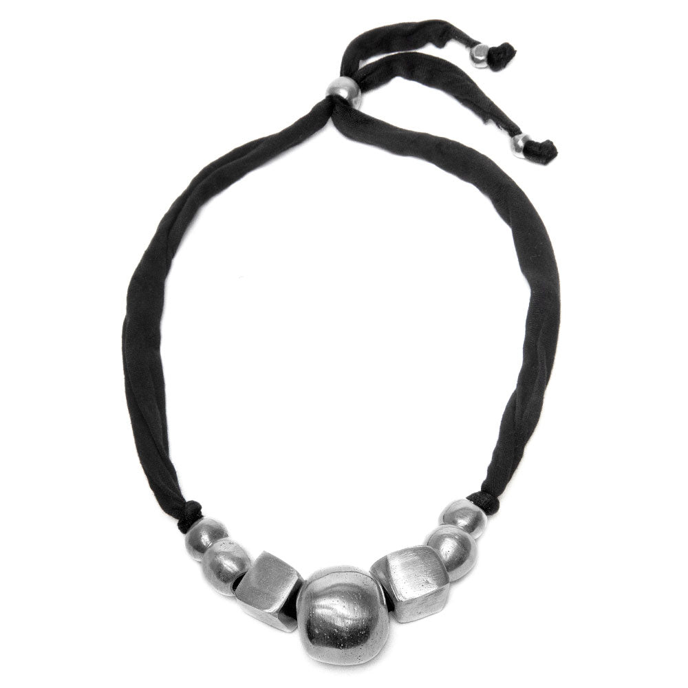 COLLIER LYCRA RONDE CARRE E BOULE