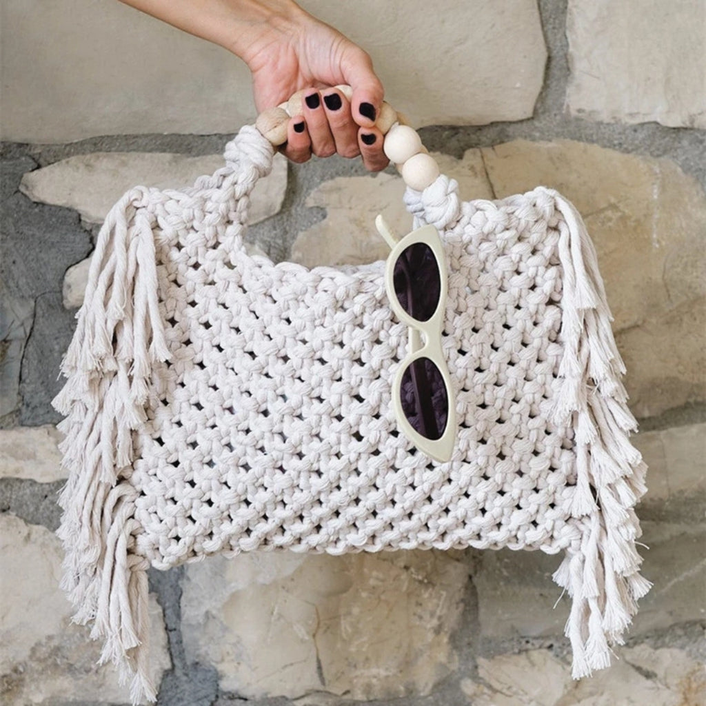 Rama Crochet Fringed Bag