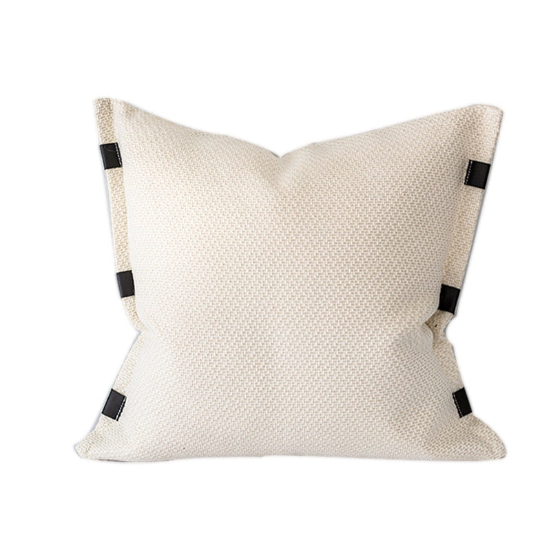 Beige Textured Cushion Cover