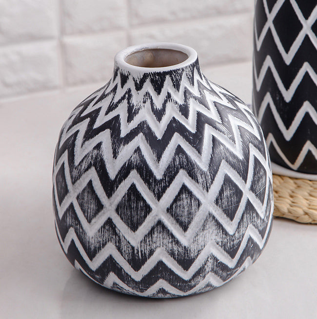 Geometric Stripes Vase